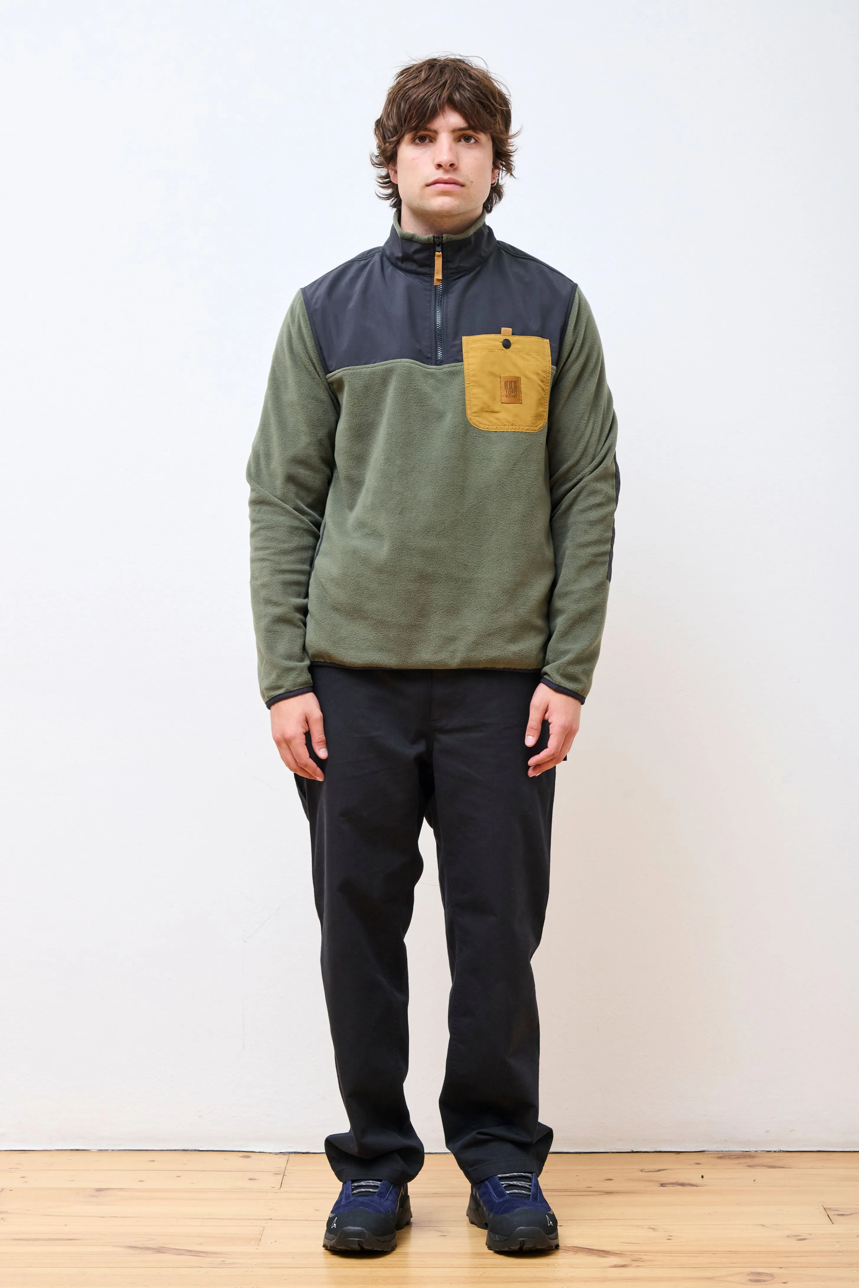 Vista 1/4 Zip Lightweight Fleece M  Beetle/Black
