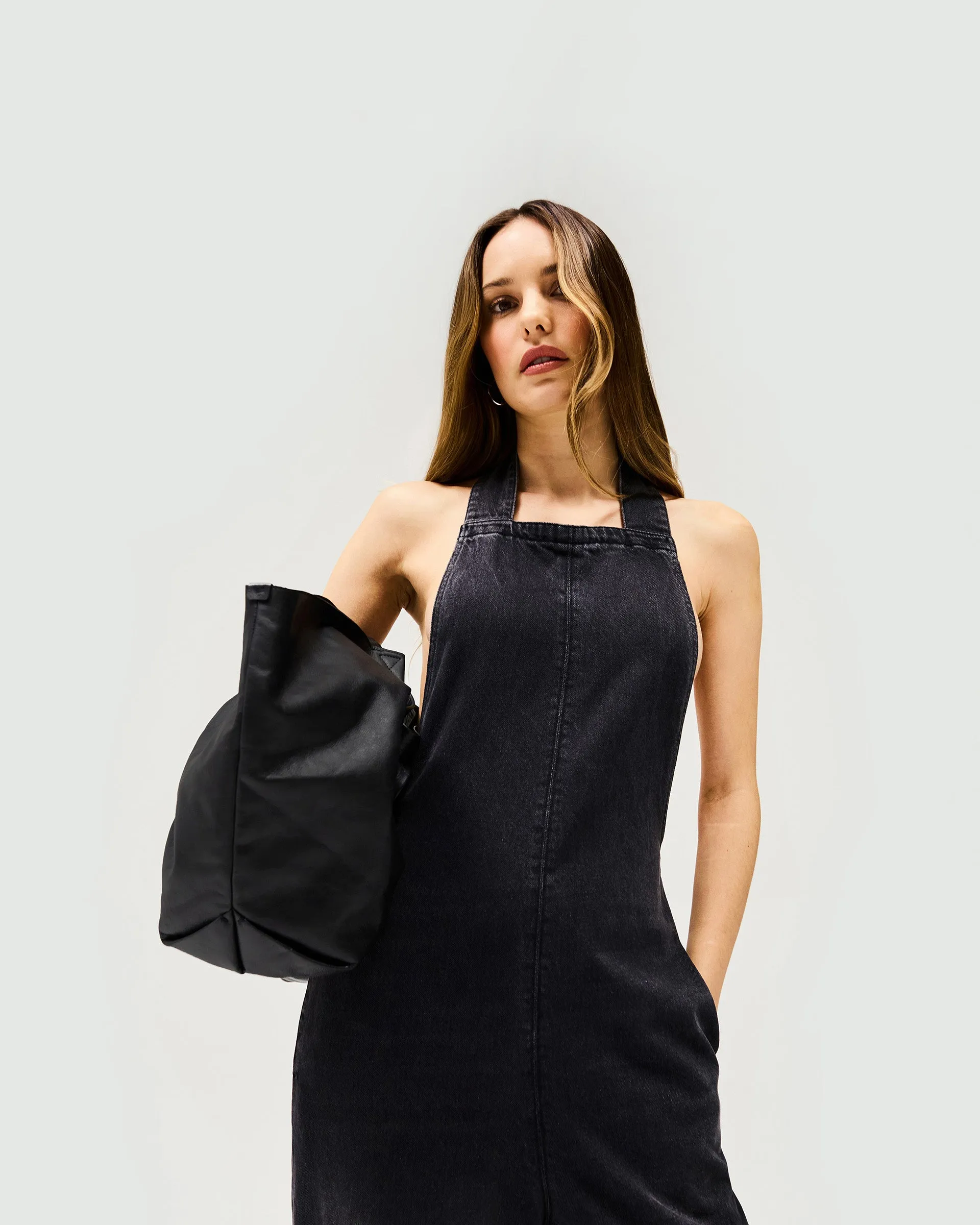 Voltage Denim Jumpsuit - Washed Black