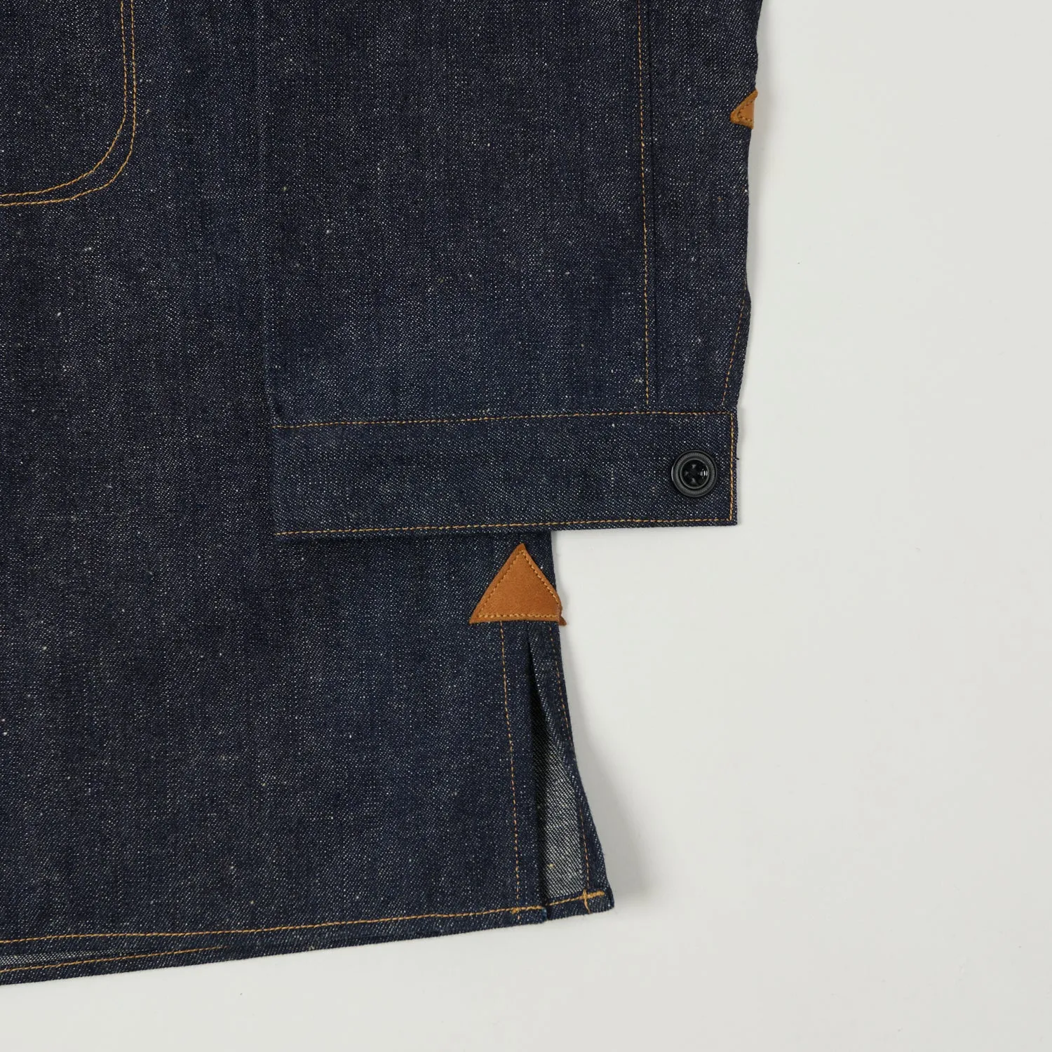 Warehouse & Co 2213 1880 Heavy Leather Bound 'Greenebaum' Jacket - Indigo Denim