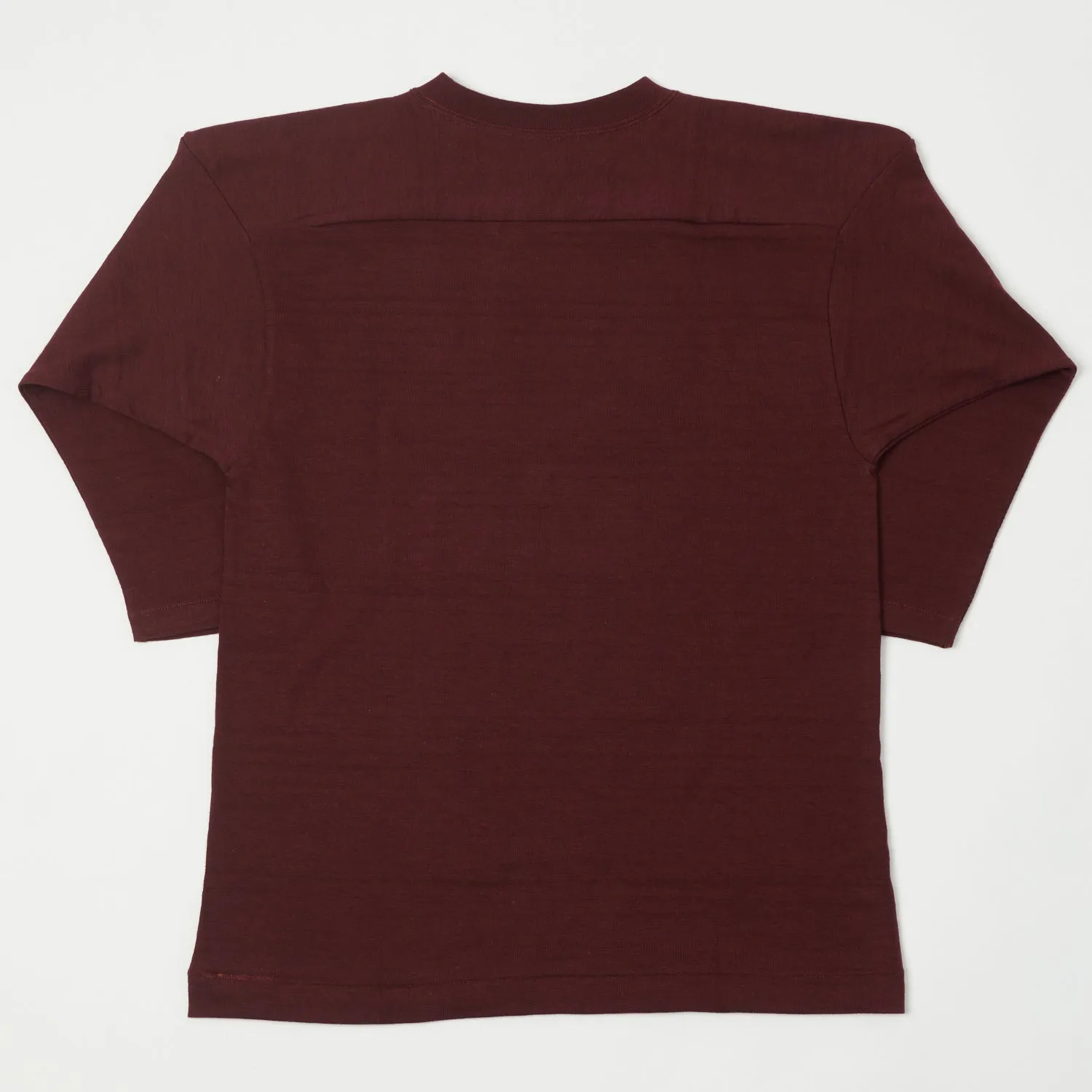 Warehouse & Co 4063 'West Lake' 3/4 Sleeve Football Tee - Bordeaux