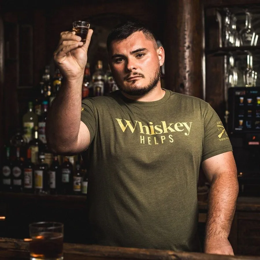 Whiskey Helps™ T-Shirt - Military Green