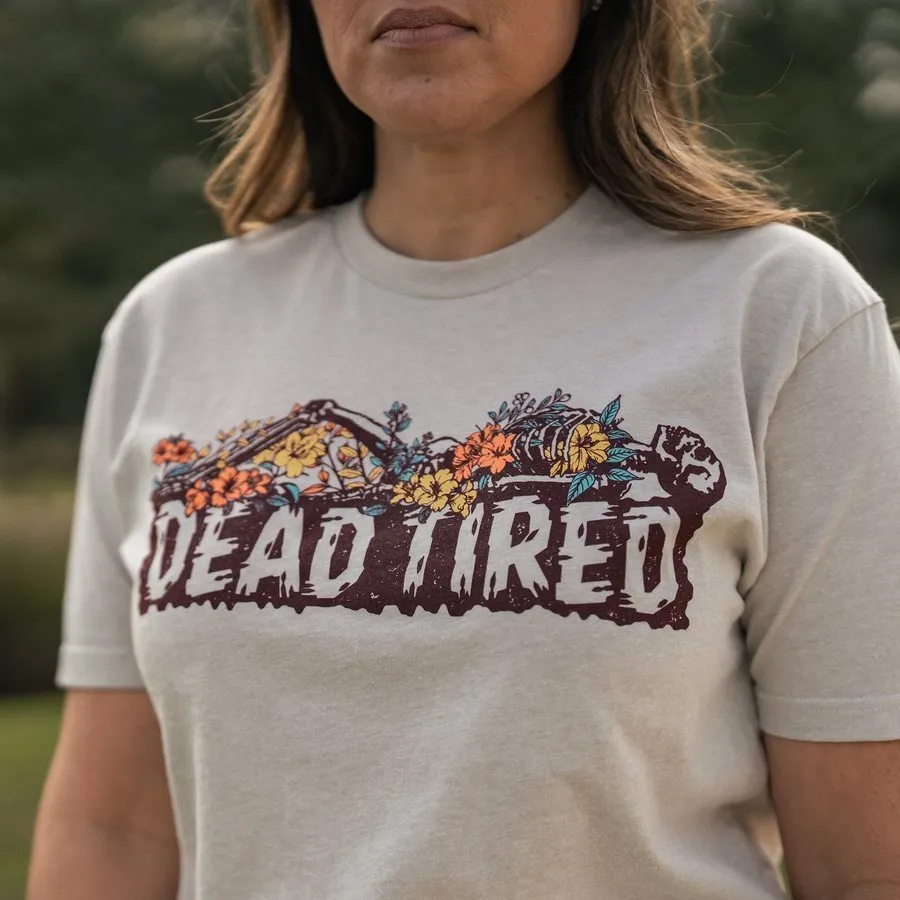 Women's Dead Tired Boyfriend Fit T-Shirt - Sand