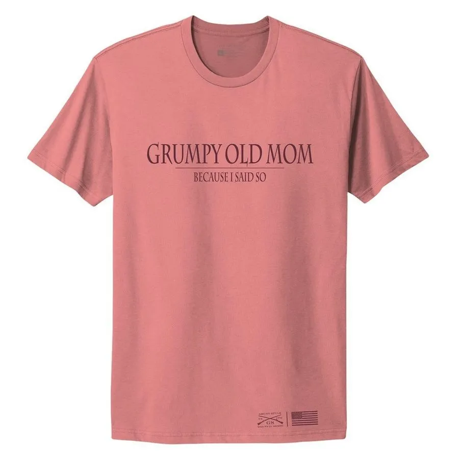 Women's Grumpy Old Mom Boyfriend Fit T-Shirt - Heather Mauve