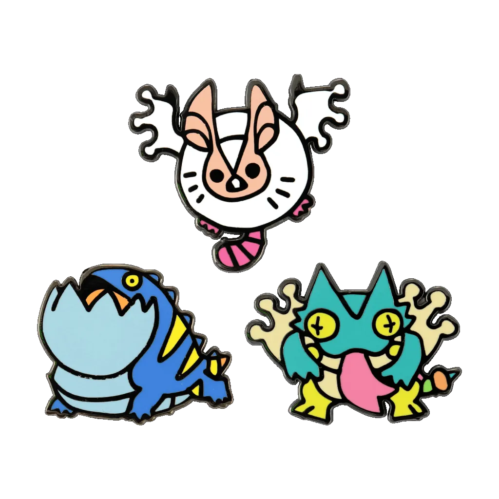 Wonk Monster Enamel Pin Set
