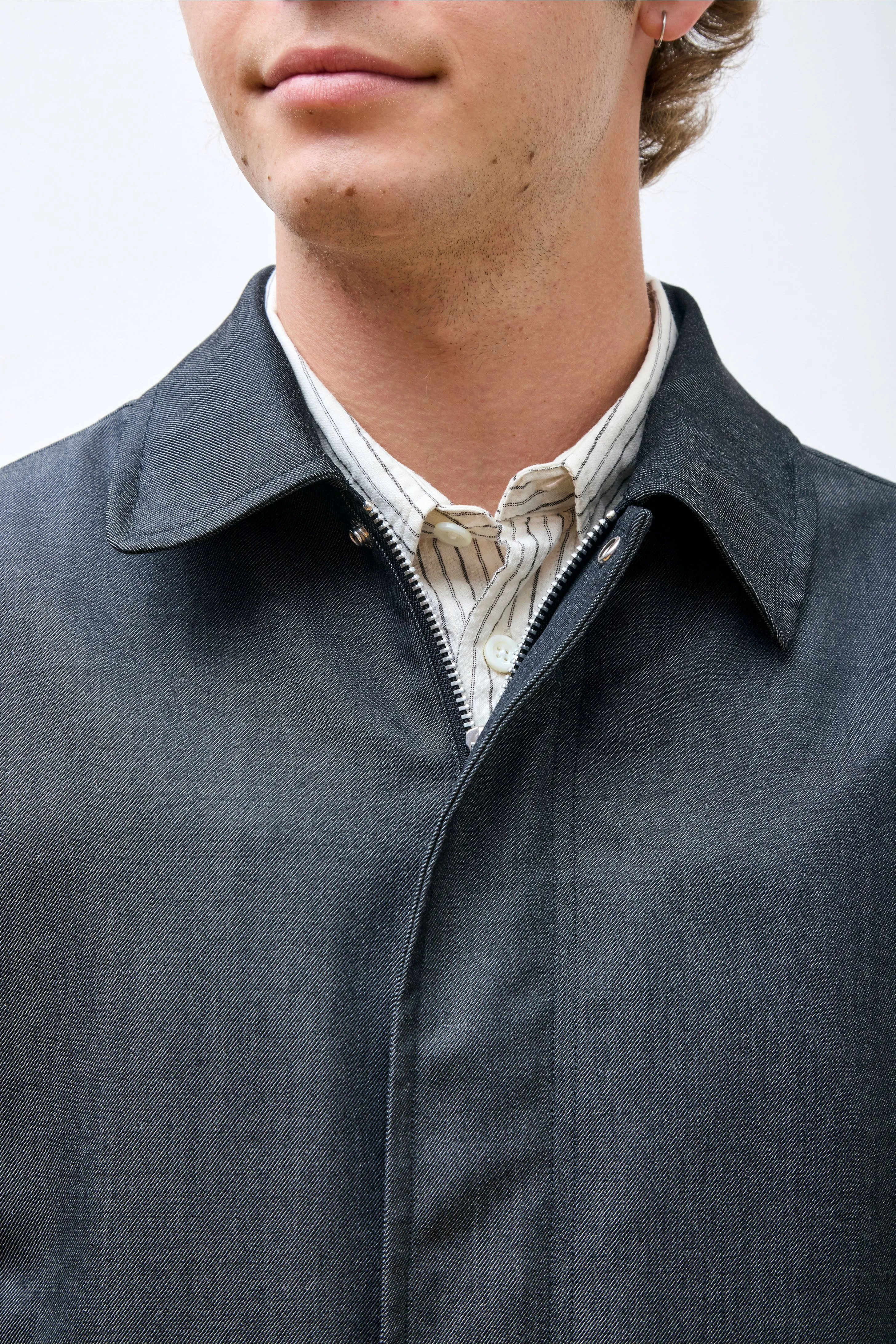 Wool Harrington Jacket Black